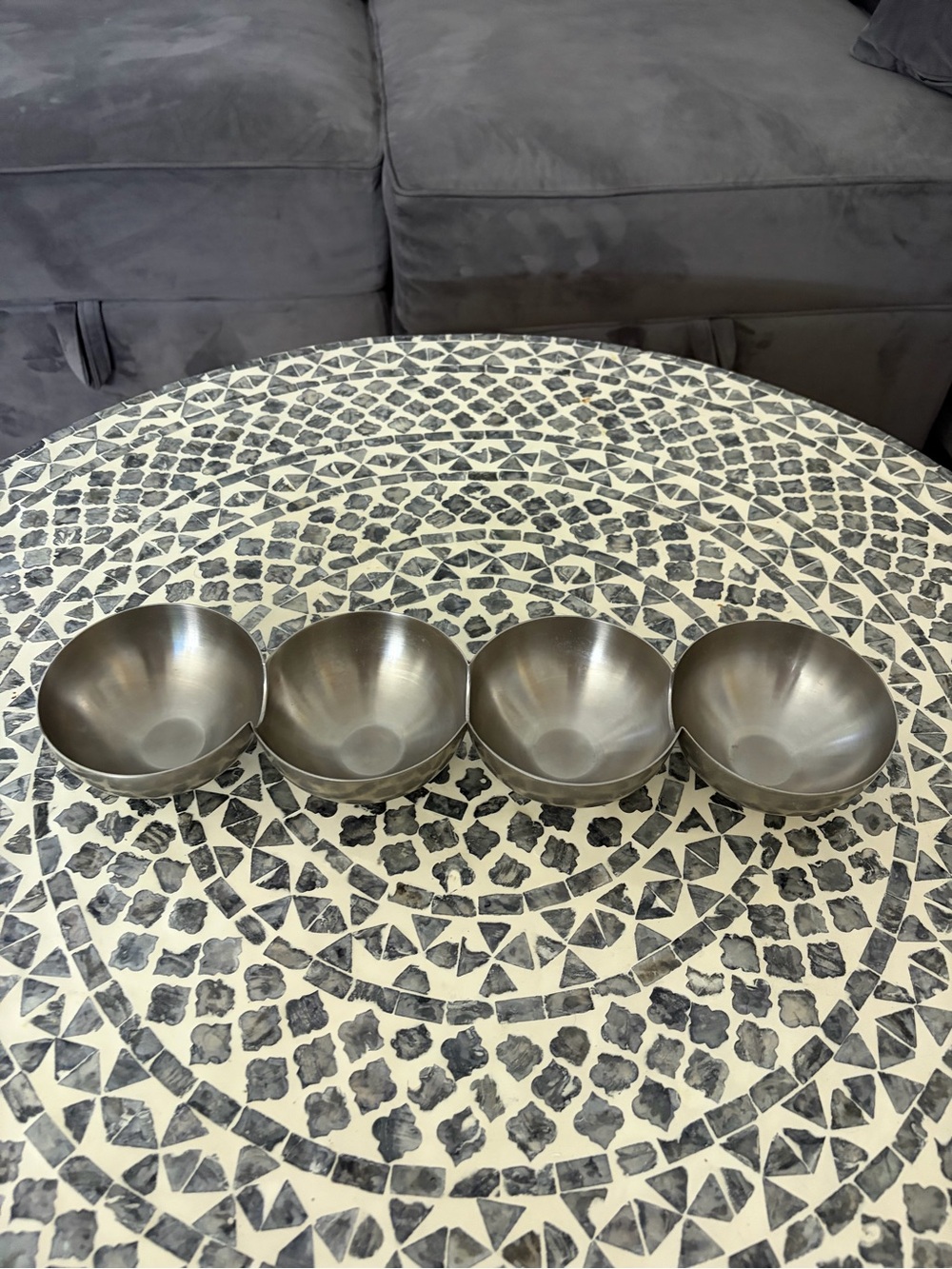 Stainless Steel Small Serving Bowls - Brushed Silver